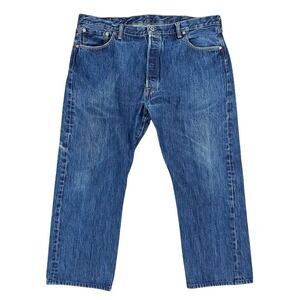Levis 501xx‎ Men's Size 40x27 Button Fly Blue Denim Jeans 501 Altered
